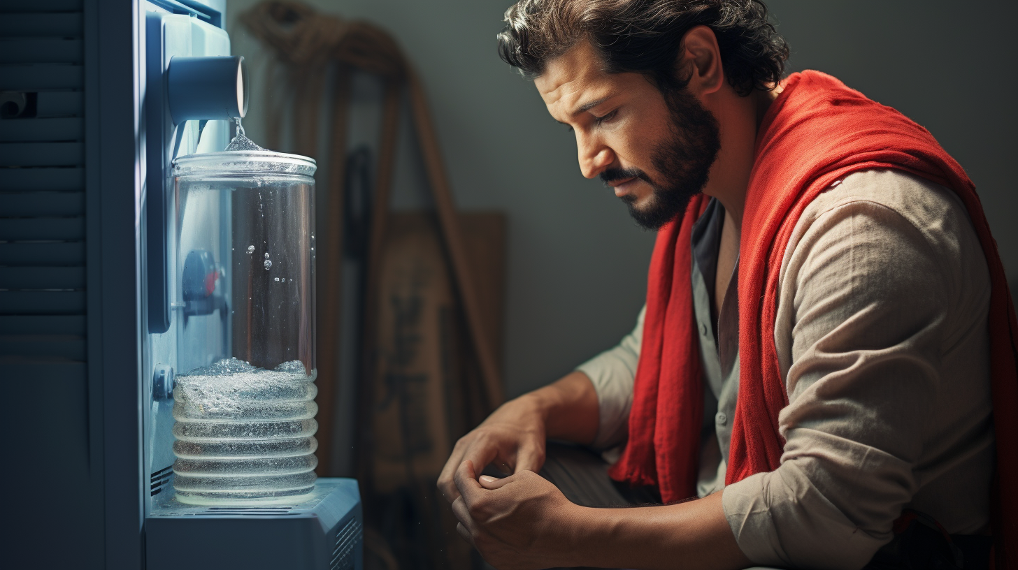 Guy in Red Scarf discovers Clean Water Filtration