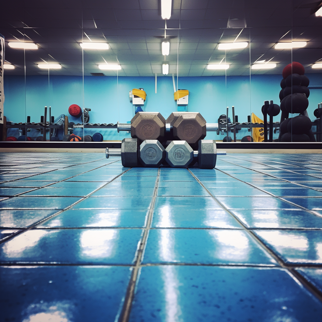 Weights on Gym Floor View