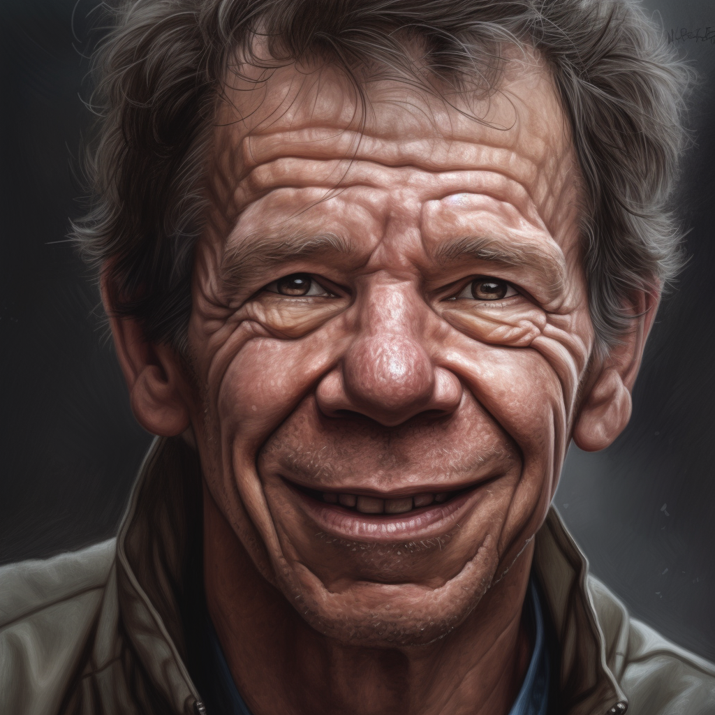 Hyper realistic portrait of Hal Finney