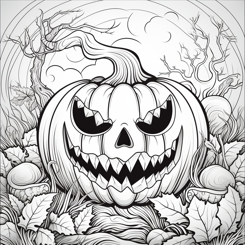 Halloween pumpkin coloring book