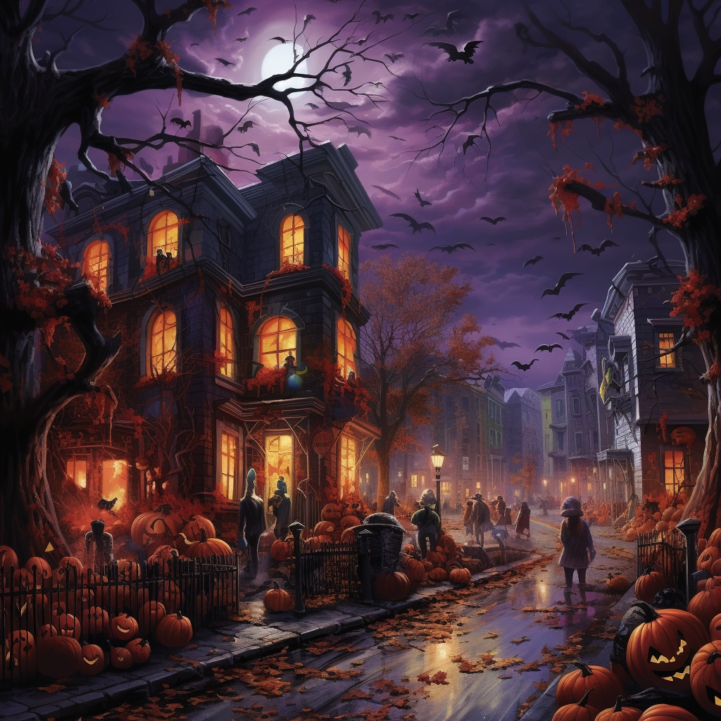 Scary Halloween Night Scene