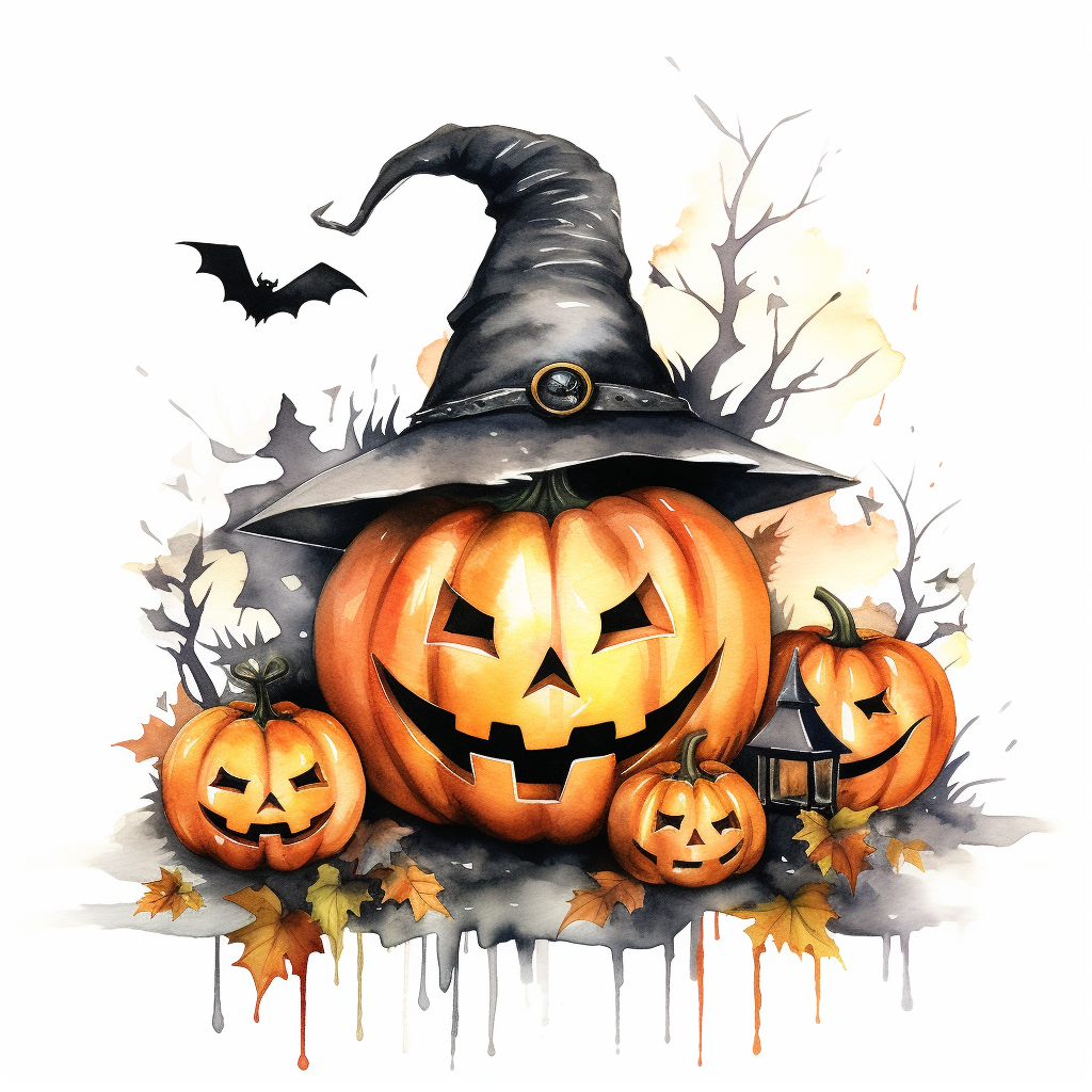 Colorful Halloween clipart design