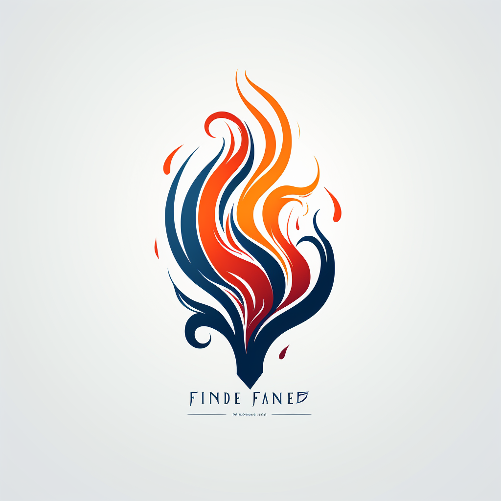 Hand Drawn Flame Logo in Color