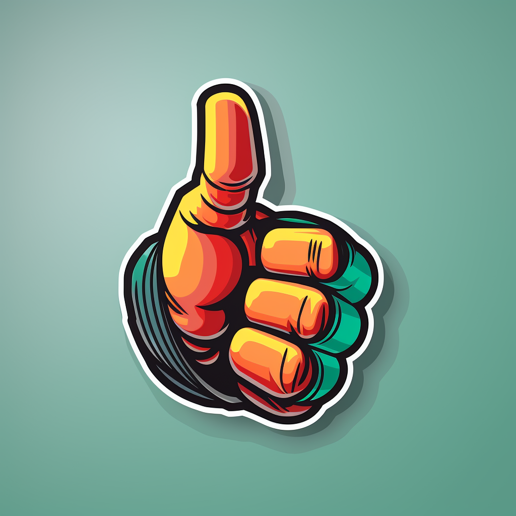 Hand giving thumbs up gesture