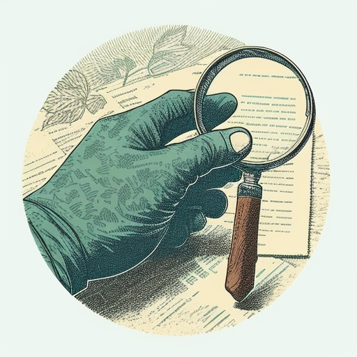 Hand holding magnifying glass