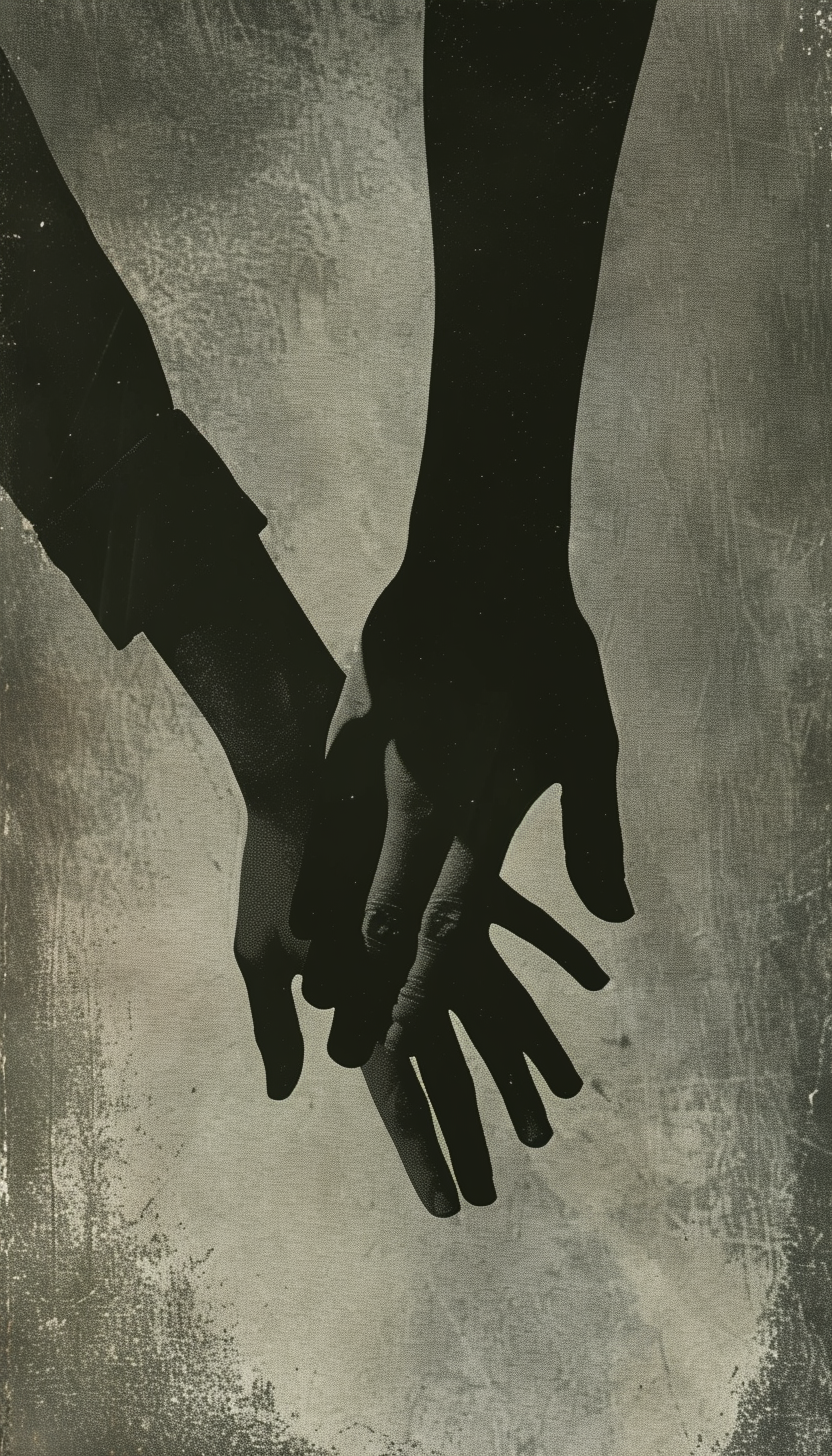 Hands Holding Each Other Silhouette