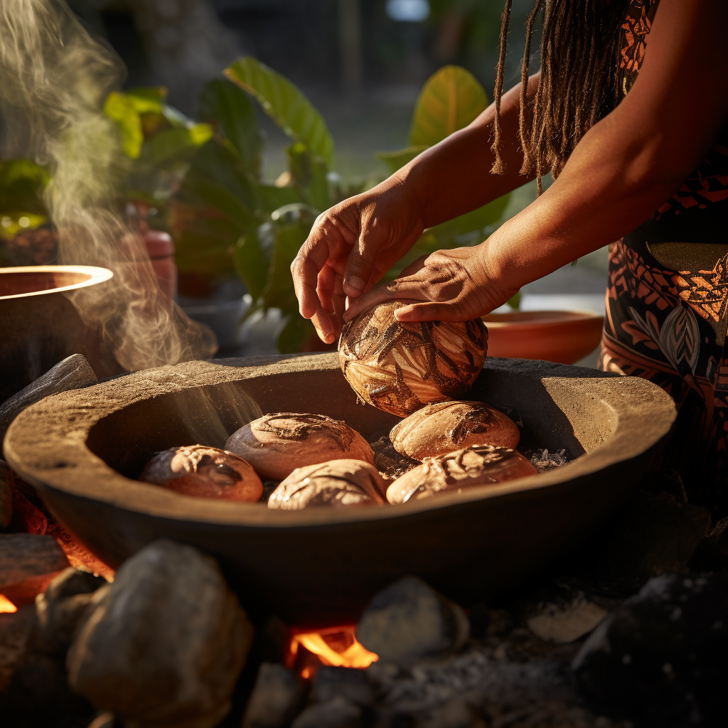 Traditional Hangi Food Served