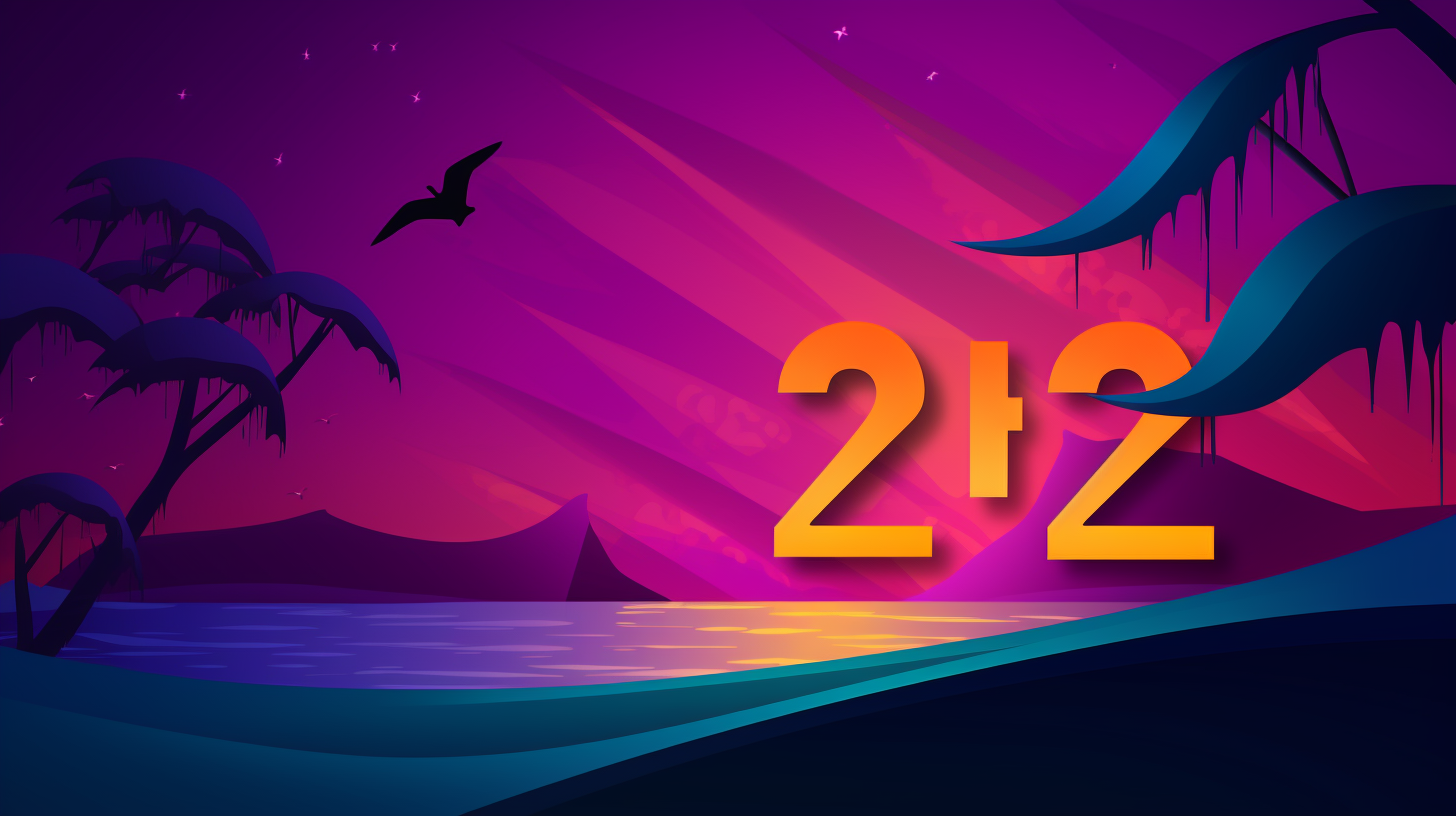 Colorful 2024 Happy New Year Banner