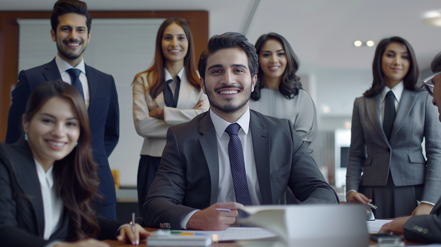 Happy Professionals Team Portrait