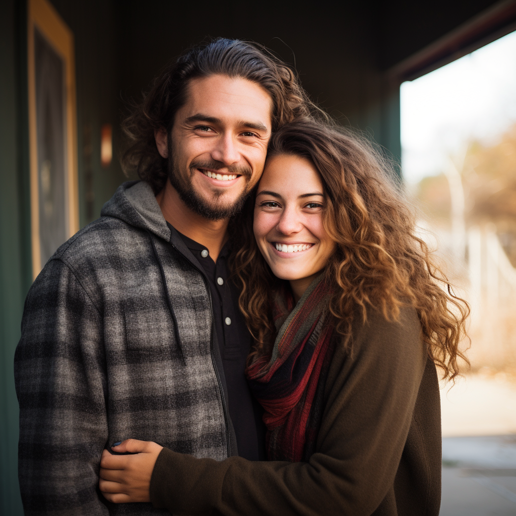 Happy young couple from Redding California