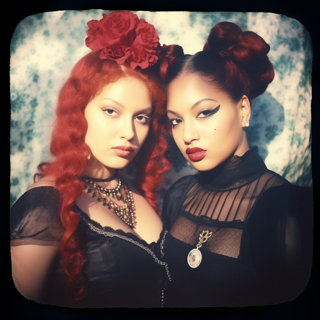 Two Natural Red Hair Beauties in Whimsy Gothic Fashion