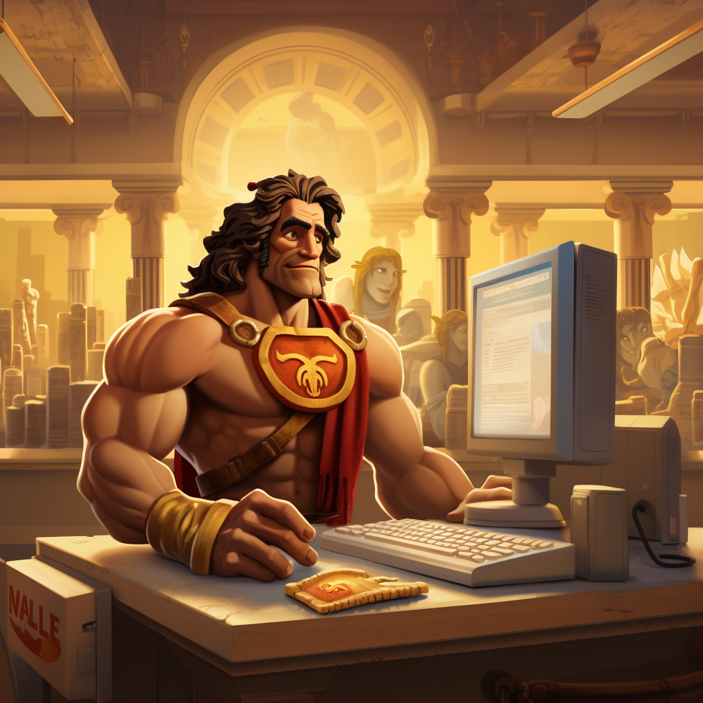 Hercules working at McDonald's