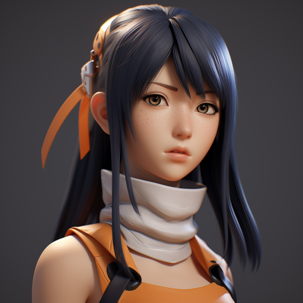 Hinata from Naruto: Stunning 3D Artwork