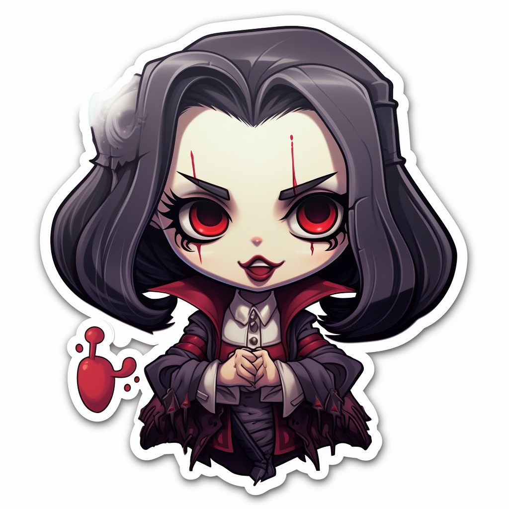 Fun and Adorable Hiphop Vampire Sticker