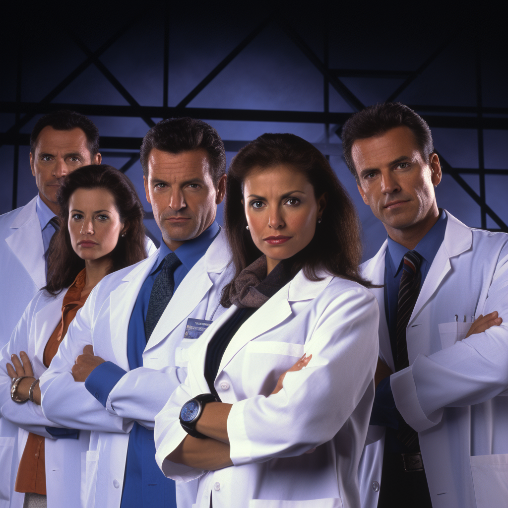 Group of Hispanic doctors with spies