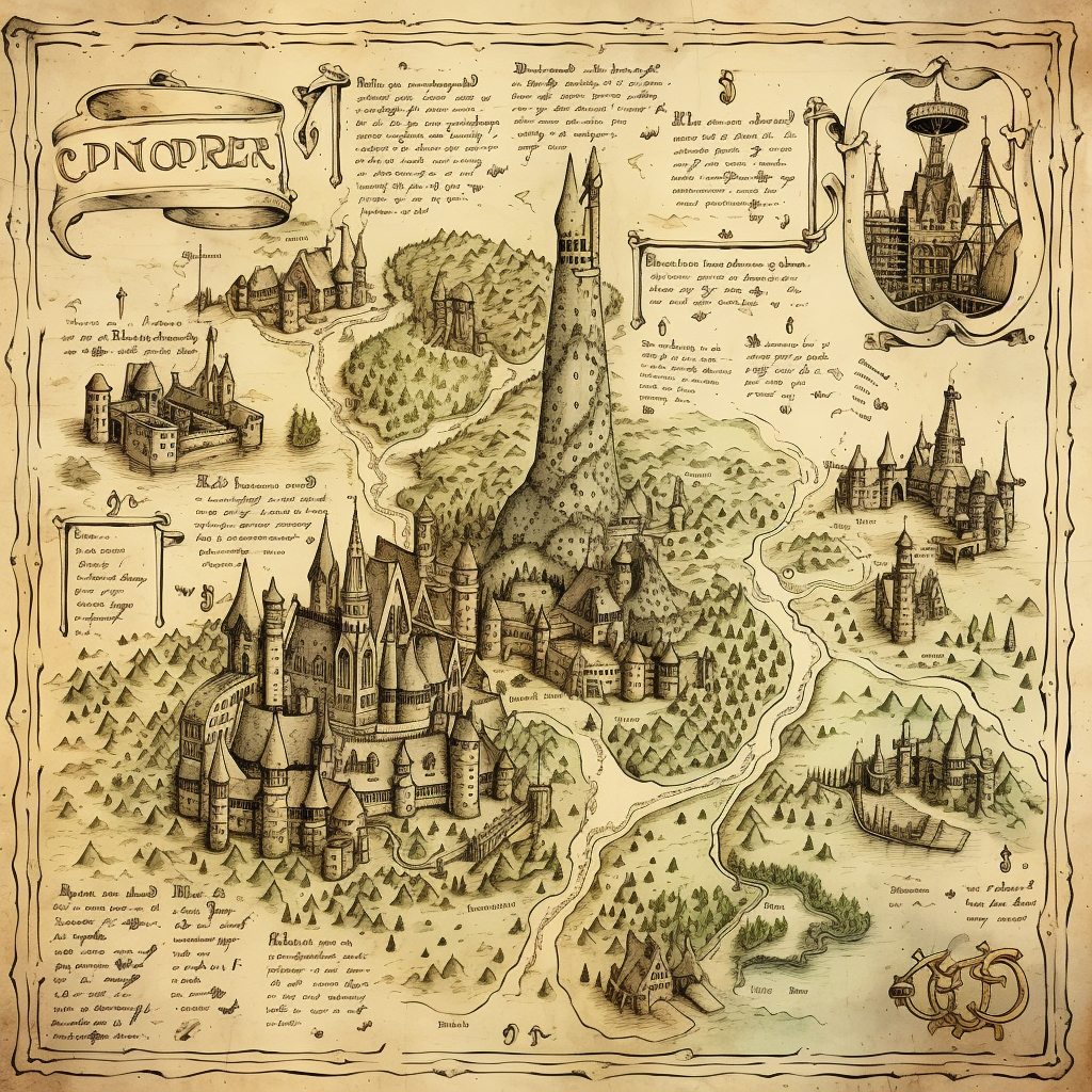 Hogwarts Marauders Map Illustration