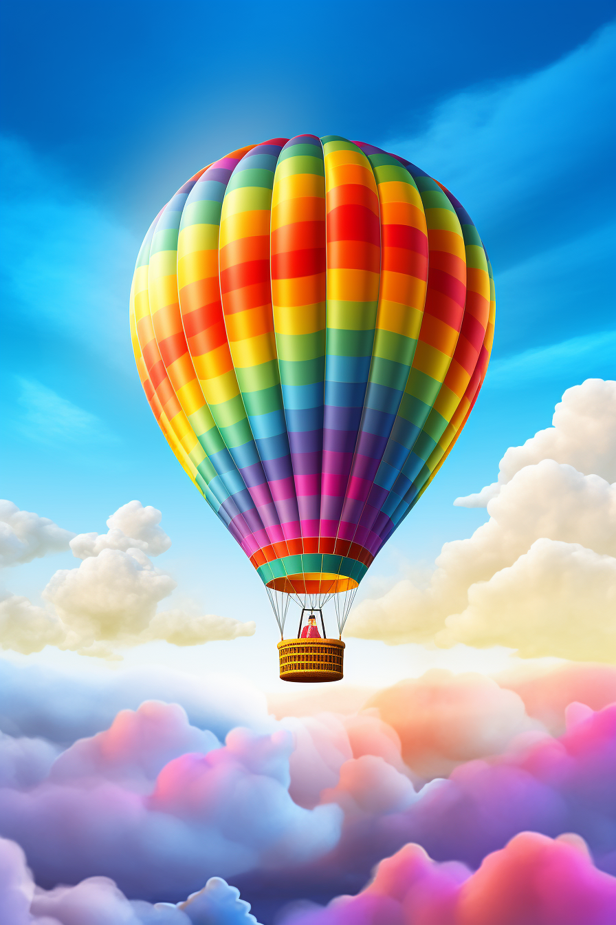 hot air balloon flying in sky