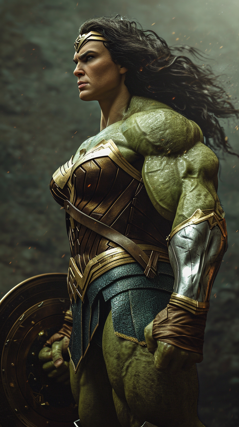 Hulk transformed into Wonder Woman in stunning photo