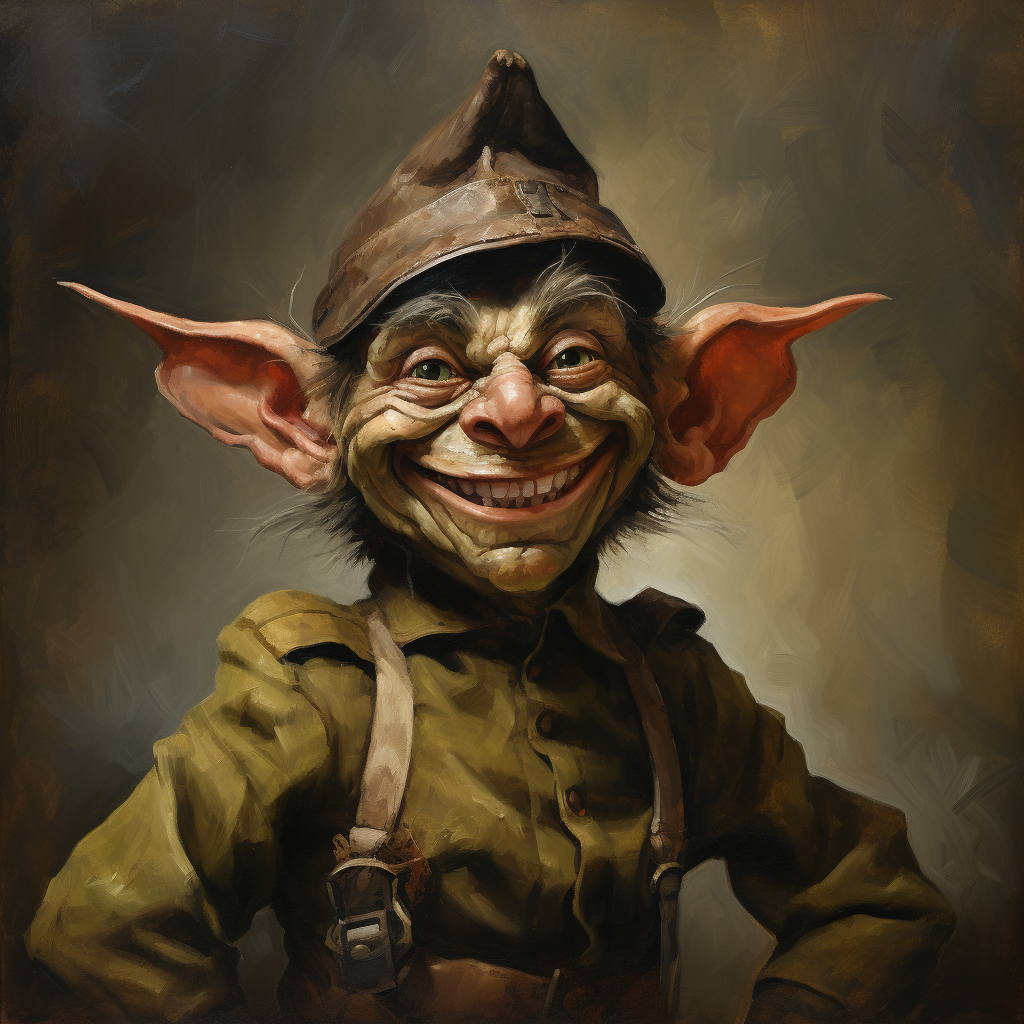 Smiling Imp Wearing Beret