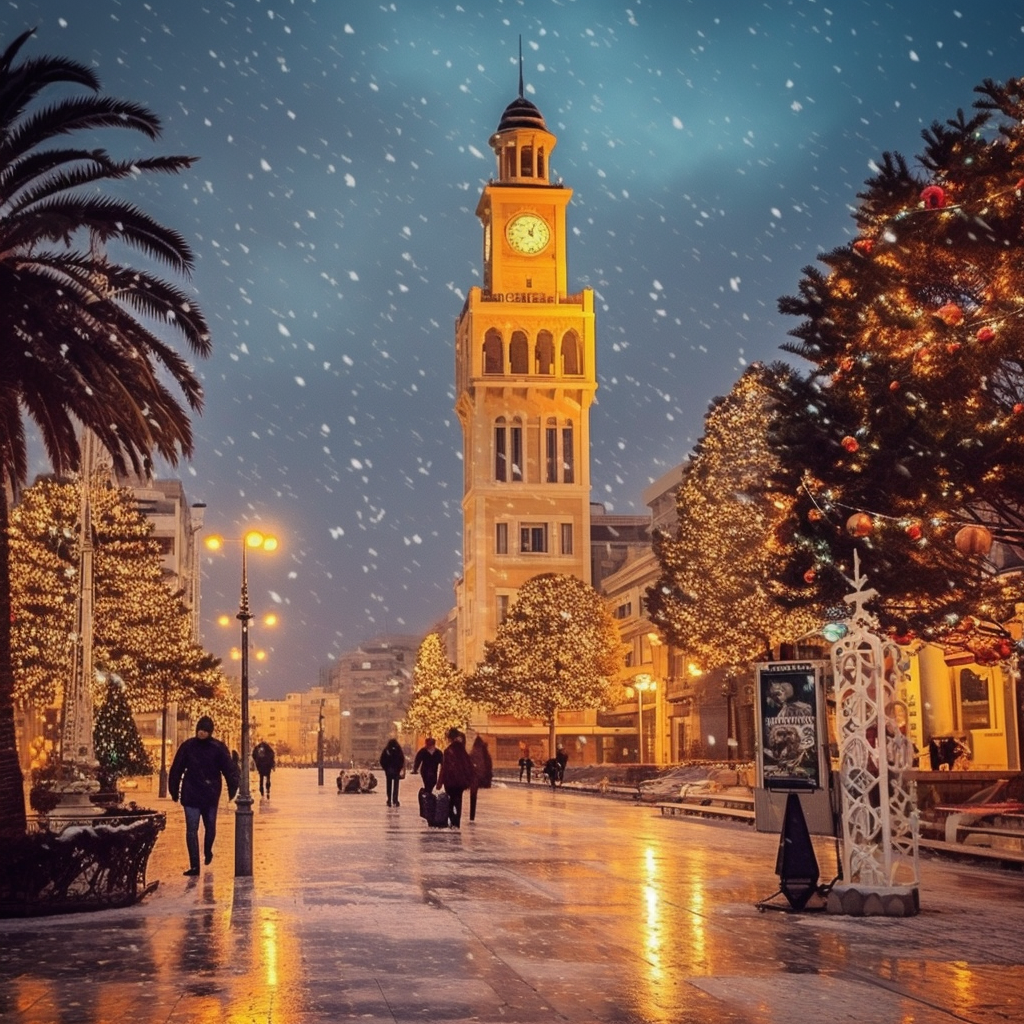 Christmas decorations in İzmir Turkey