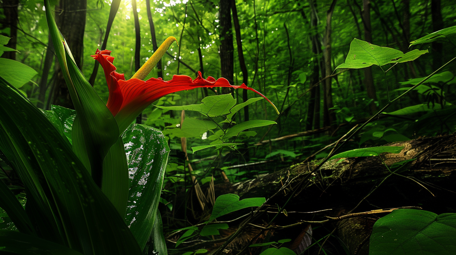 Colorful jack in pulpit nature