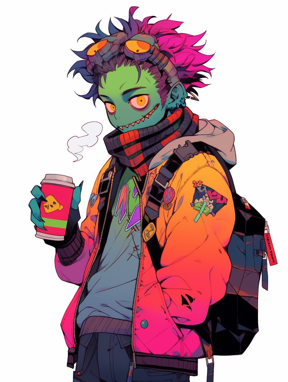 Colorful Jamie Hewlett Niji 5 Artwork