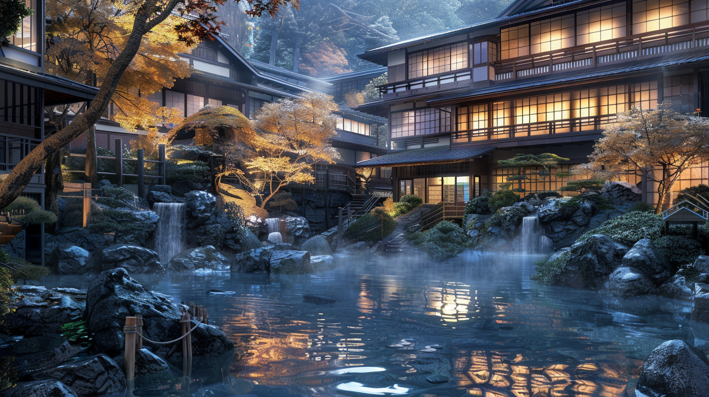 Japanese oldest hotel onsen photo