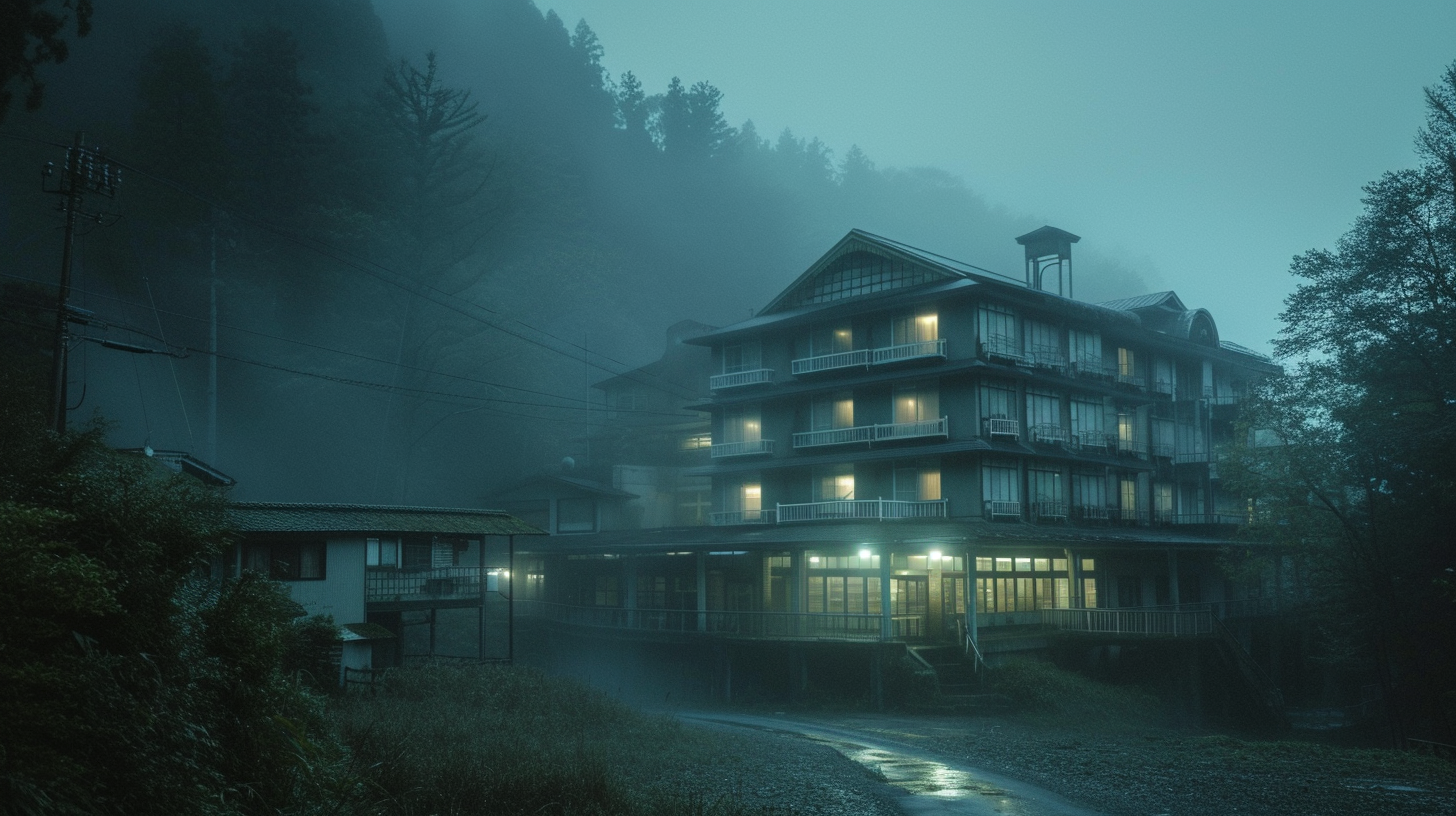 Japanese hotel with eerie ambiance