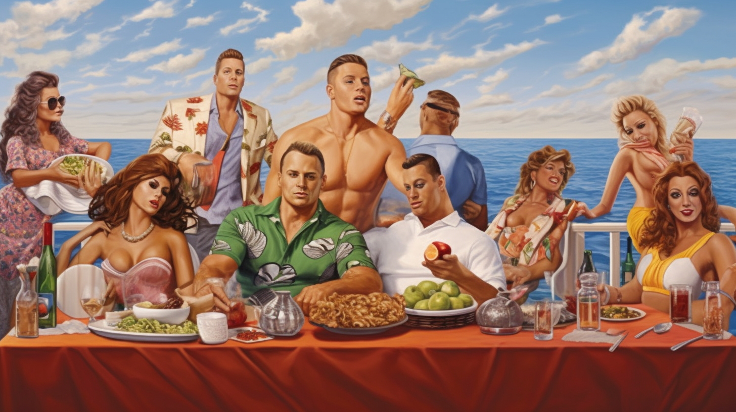 Comical representation of the Jersey Shore characters