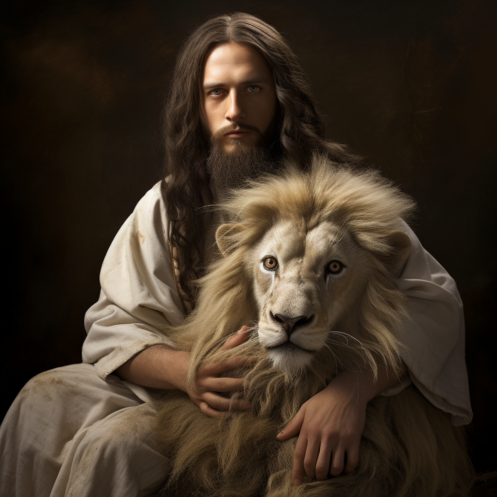 Jesus as Lion and Lamb together