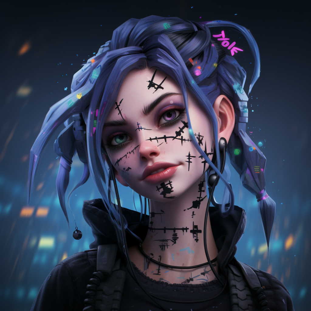 Jinx in Spiderverse style