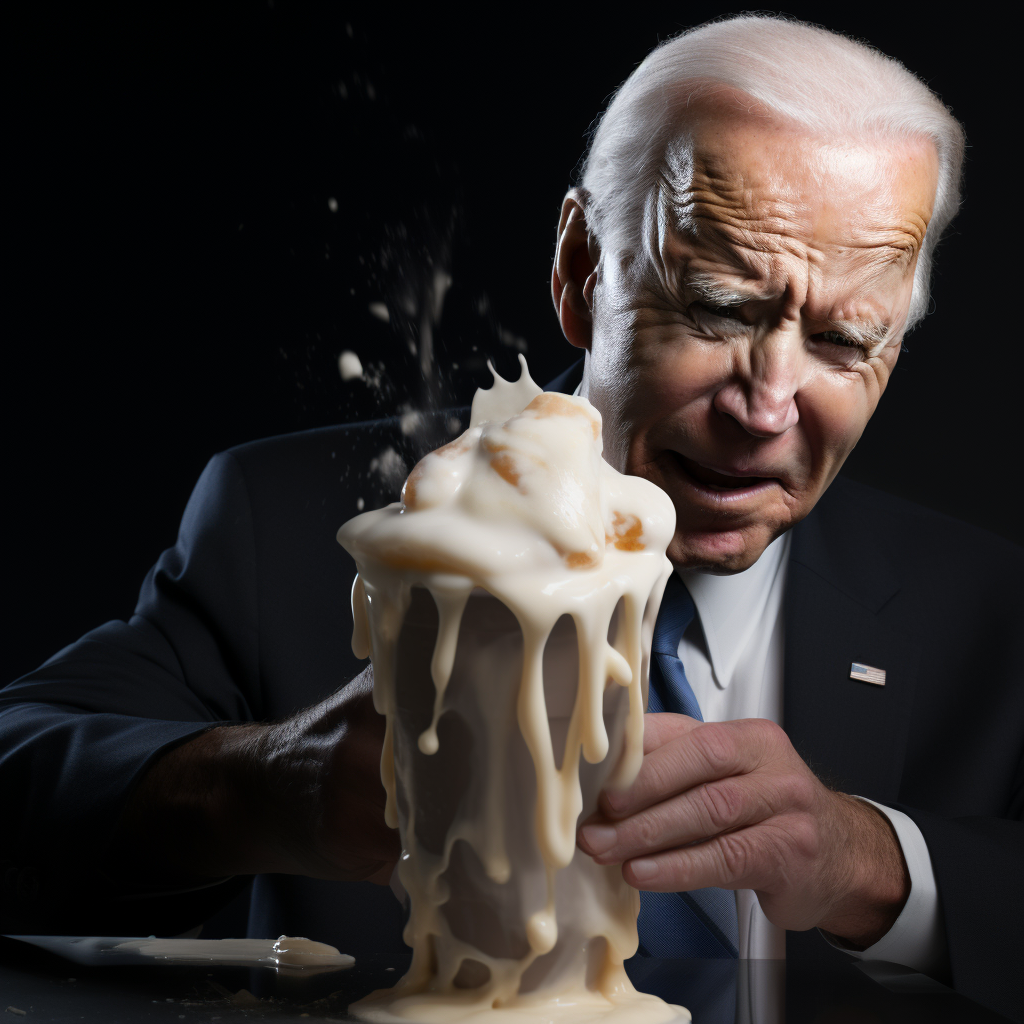 Joe Biden unable to enjoy a milkshake