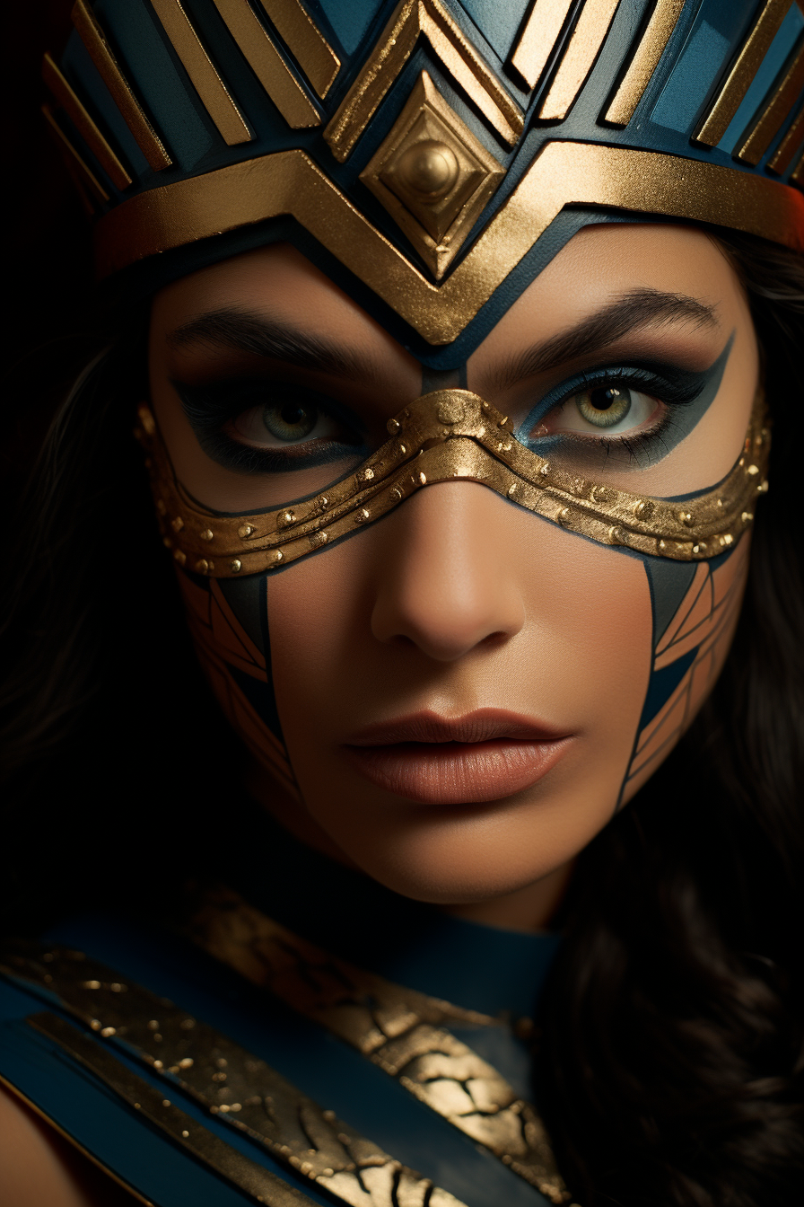 Close-up of Joséphine Japy as Wonder Woman