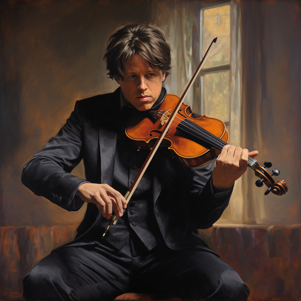 Joshua Bell performing with Stradivarius violin