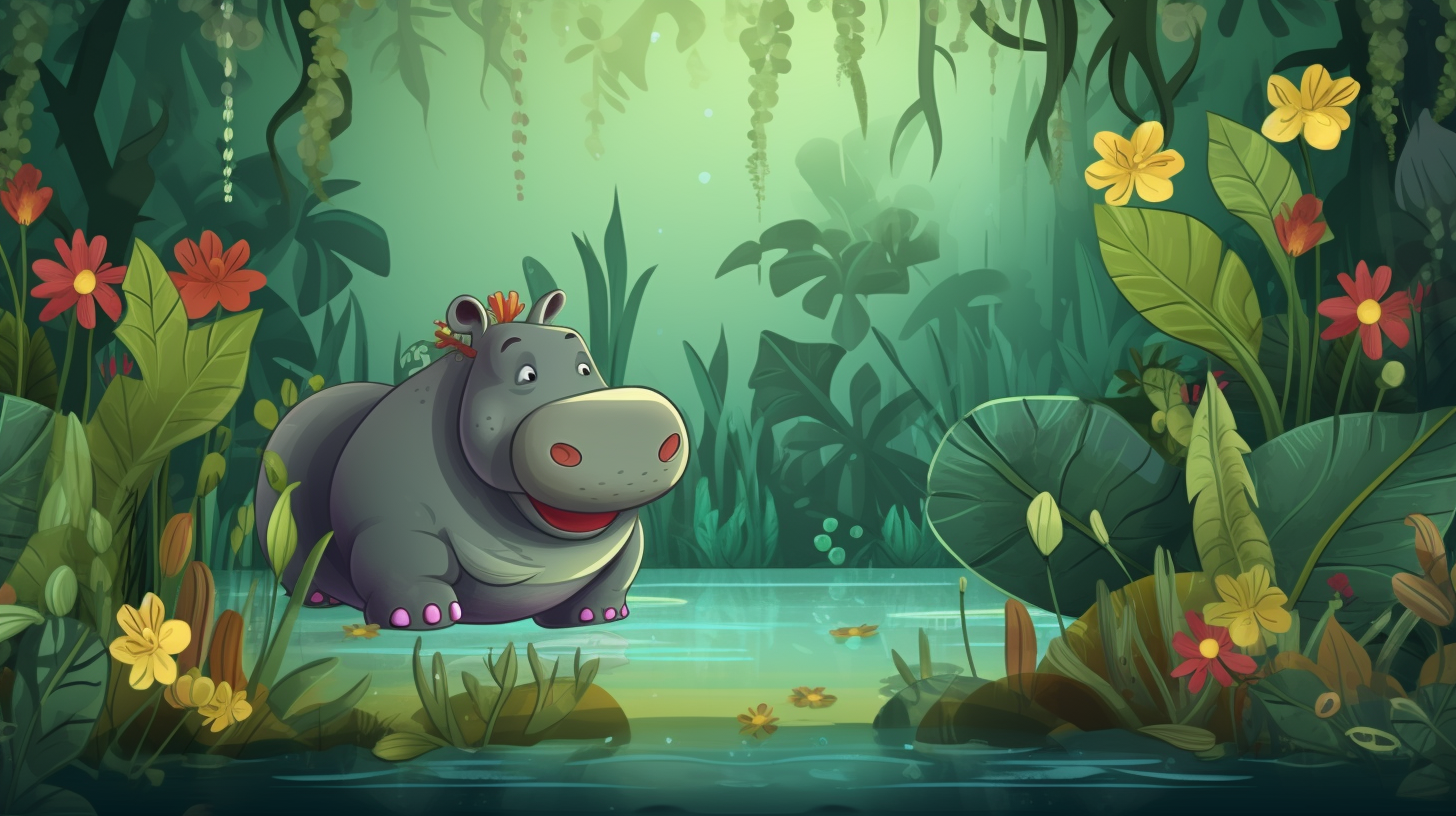 Jungle Game with Lovable Hippopotamus