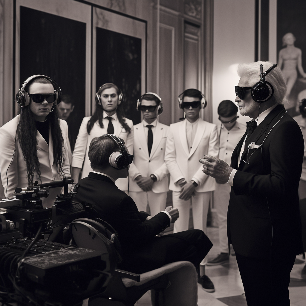 Karl Lagerfeld VR Interview in High Fashion House