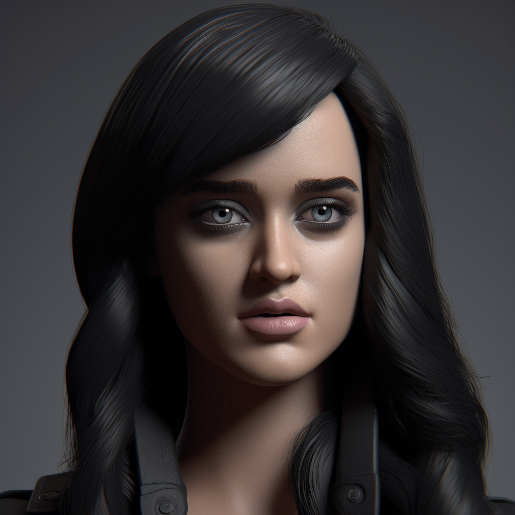 Close-up of Young Katy Perry in Agent Gear