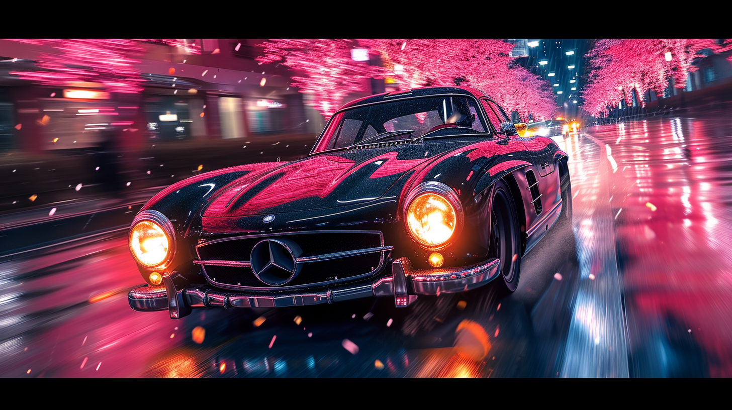 Kenki Fujioka art style Mercedes Benz Yakuza