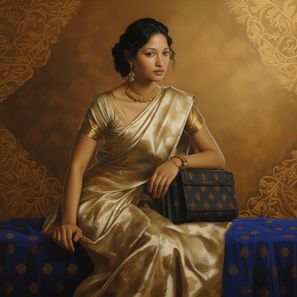 Elegant Kerala woman adorns Louis Vuitton saree