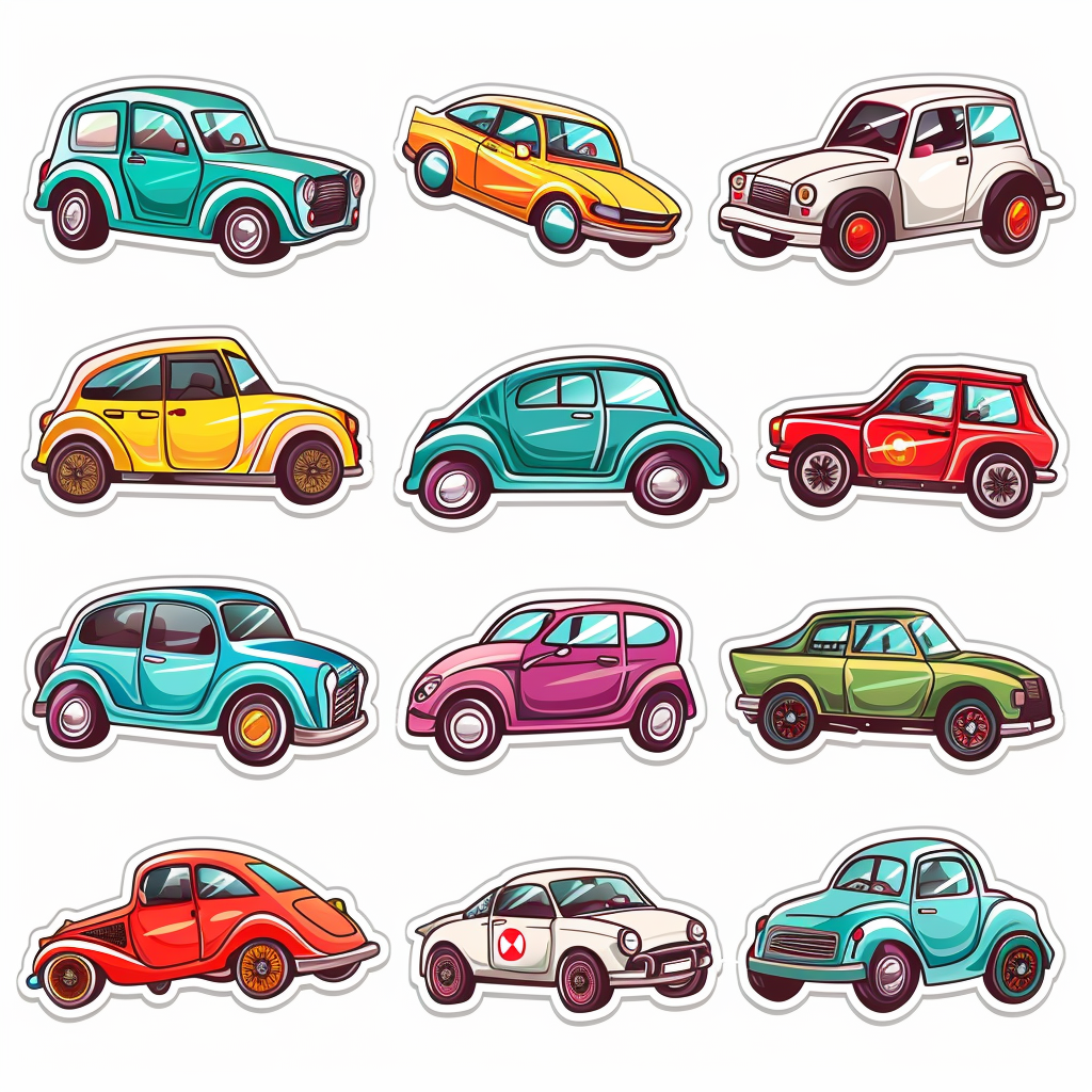 Kids automobile sticker pack