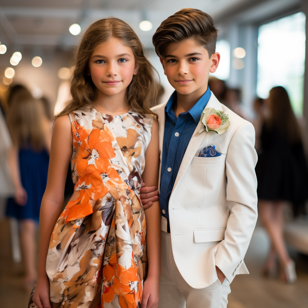 kids models on runway spring fling