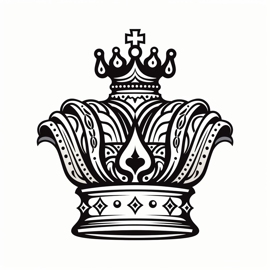 Black and white kings crown