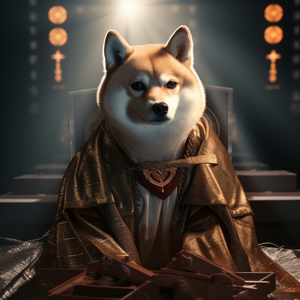 Knights Templar Protecting Blockchain with SHIBA INU Mascot