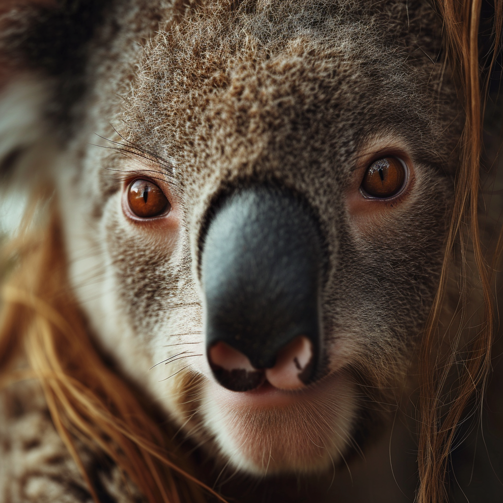 Beautiful Koala-Girl Hybrid Portrait Photo