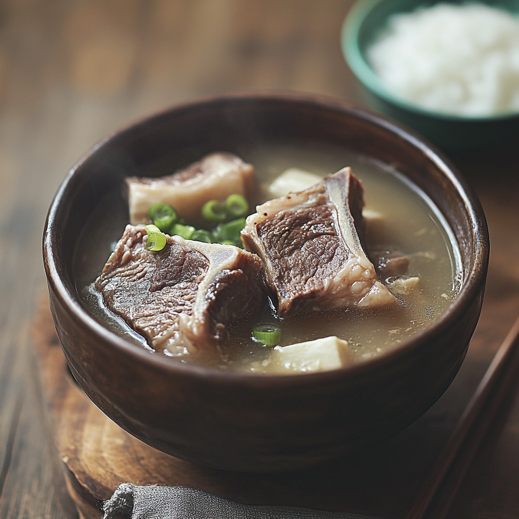 Korean ox bone soup bowl