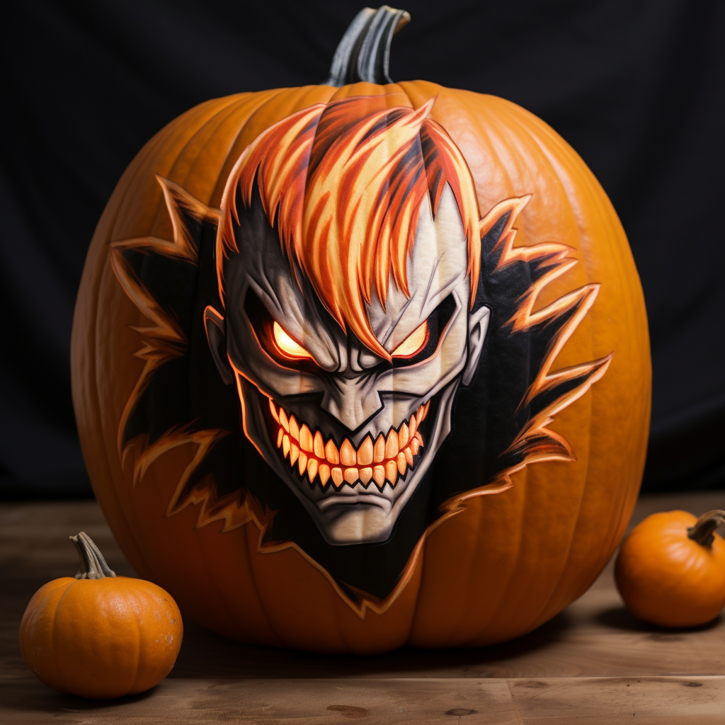 Kurosaki Ichigo wearing pumpkin mask