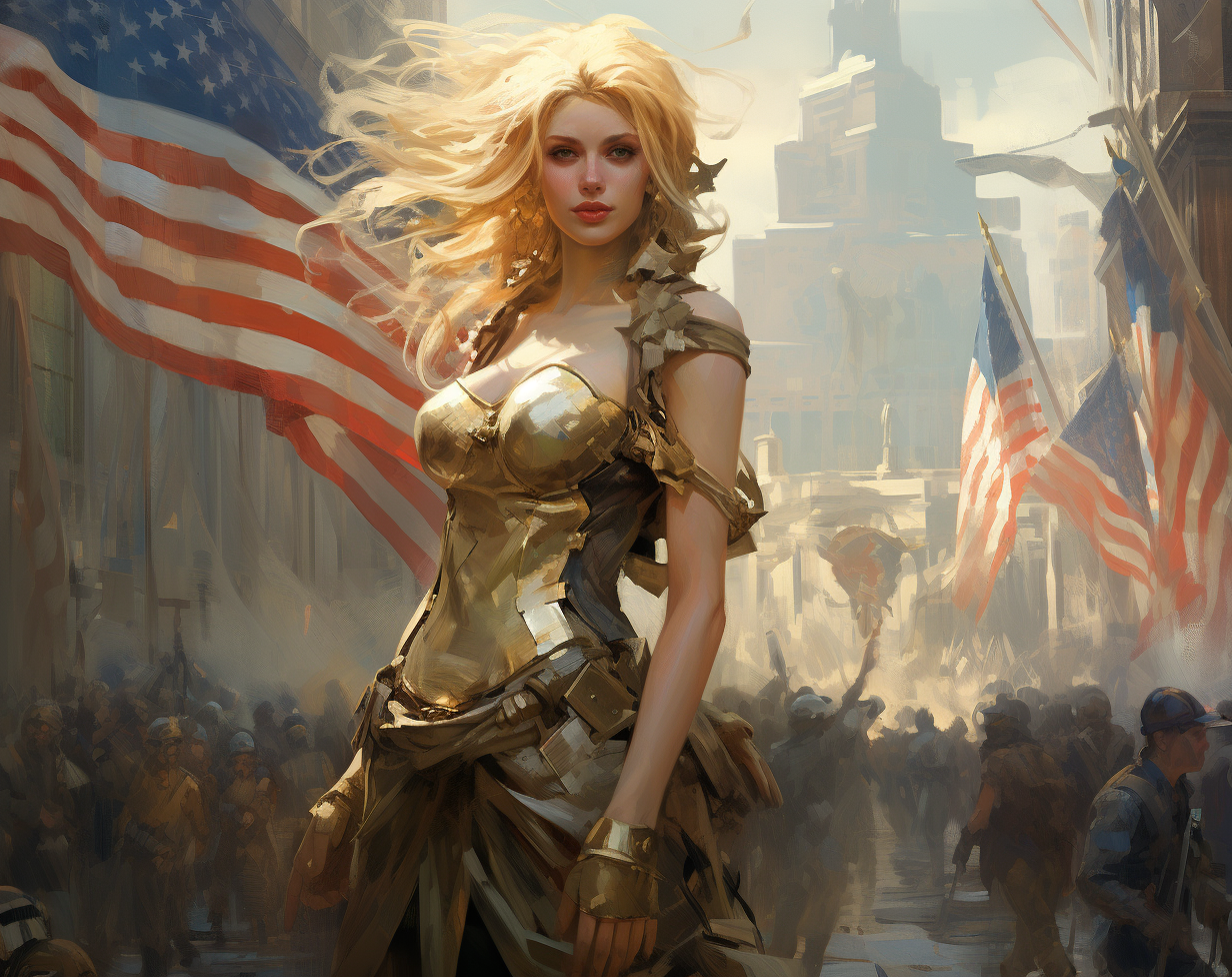 Lady Liberty Survivor in Pillaged City