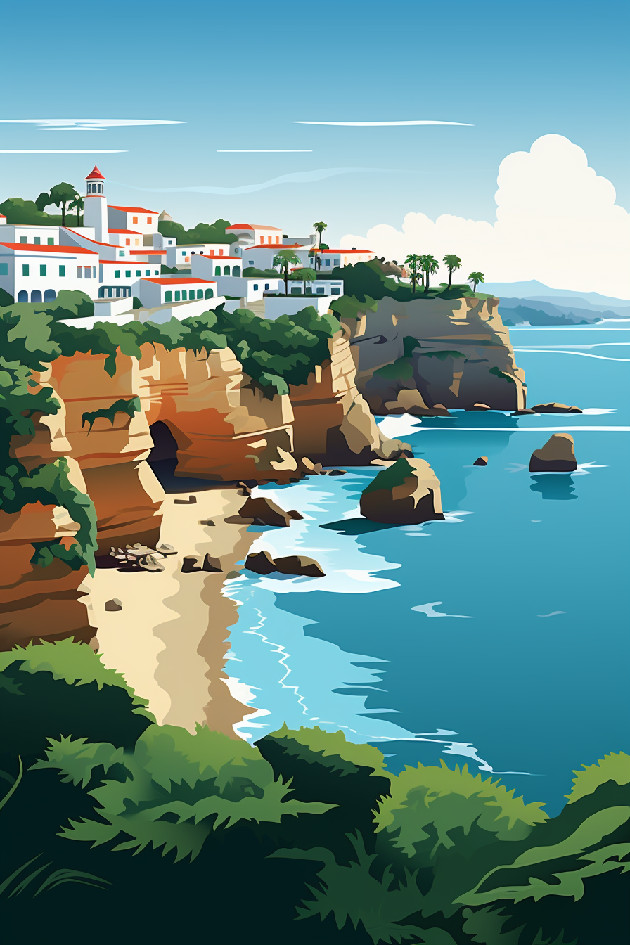 Beautiful Lagos Portugal Vector Art