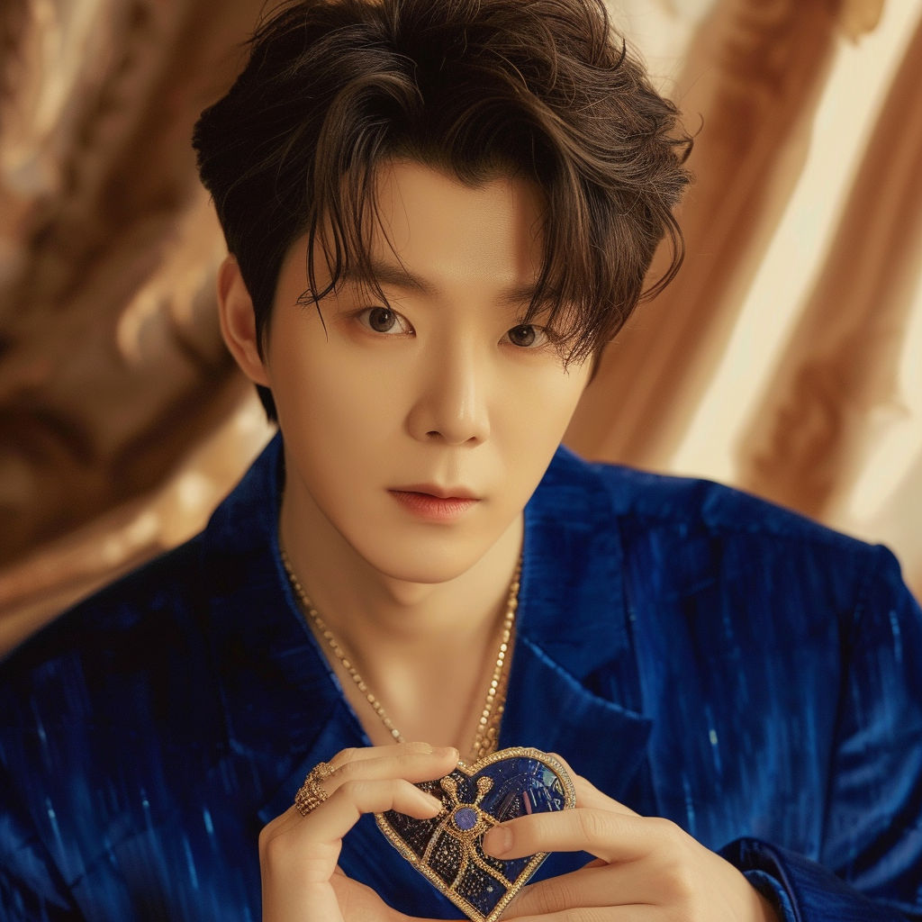 Lee Donghae holding heart accessory