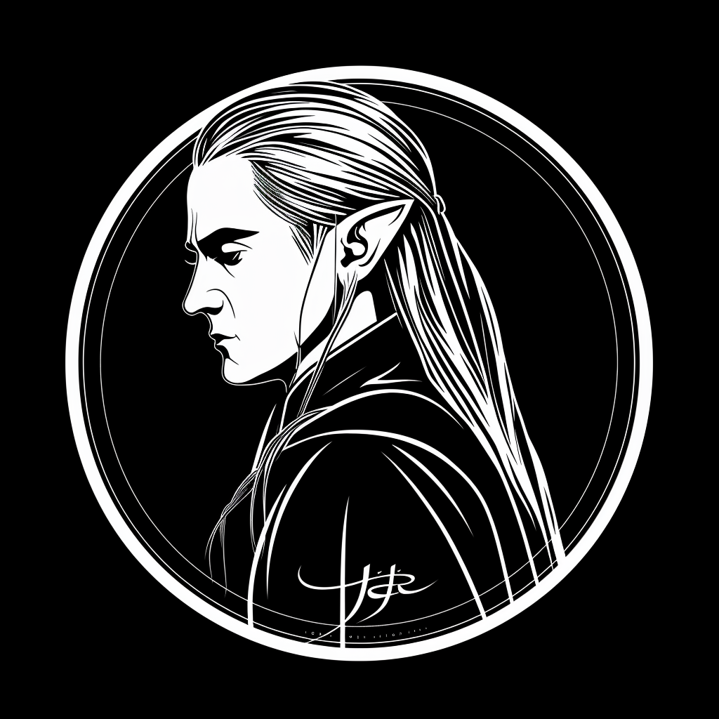 Legolas LOTR Logo Vector Circle